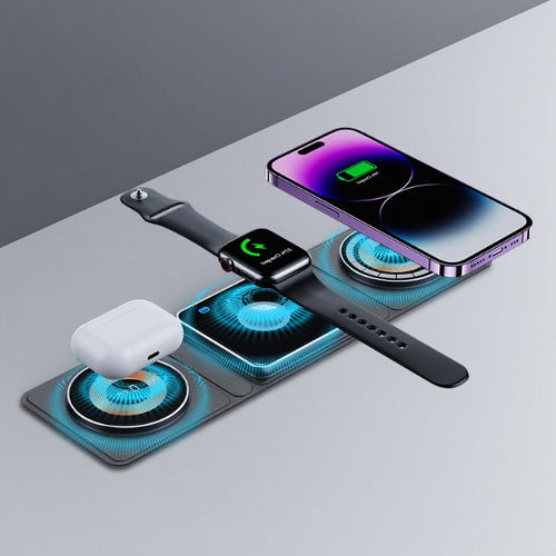 3-in-1 Transparent Wireless Charger for Apple Devices - Modern Marketplace