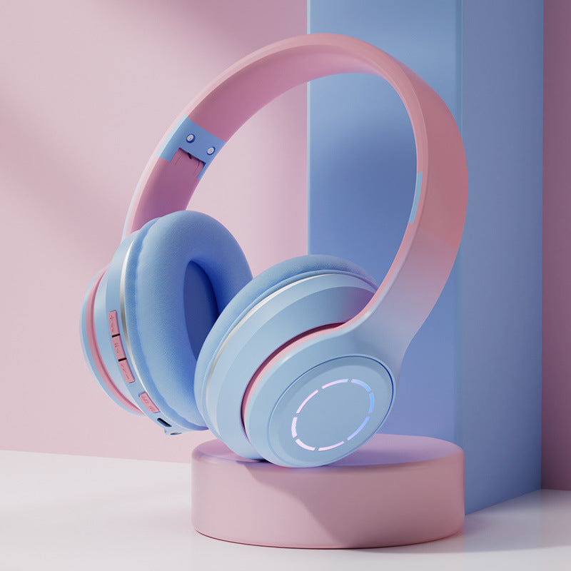 Foldable Gradient Wireless Bluetooth Headset - Modern Marketplace