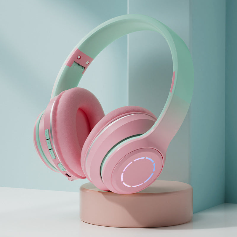 Foldable Gradient Wireless Bluetooth Headset - Modern Marketplace