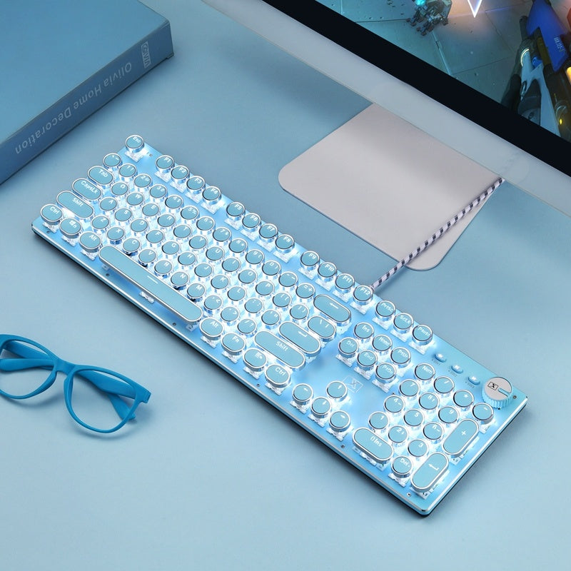 Steampunk Typewriter-Style Mechanical Keyboard (Keycaps Only) - Modern Marketplace